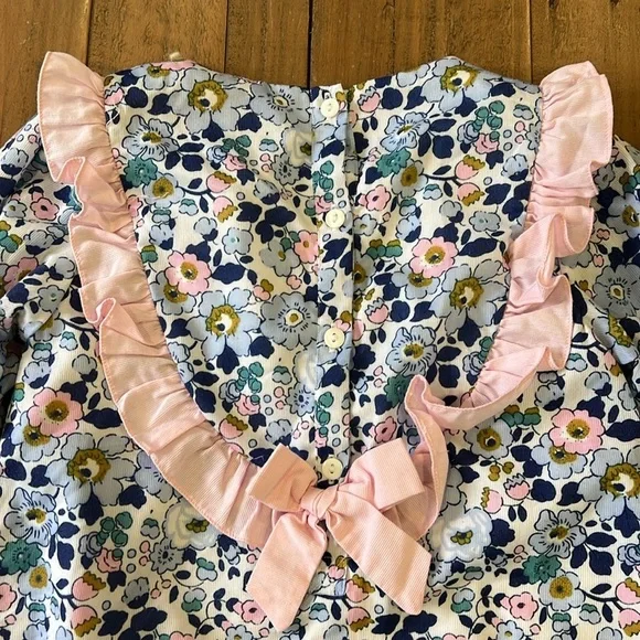 Smockingbird floral corduroy Ruffle dress - Picture 6 of 6